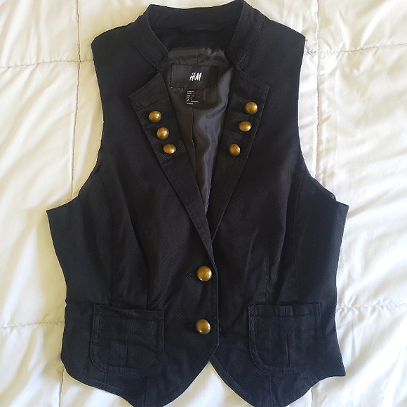 H&M Other - 🌱 H&M Denim Military Style Denim Vest Size 4